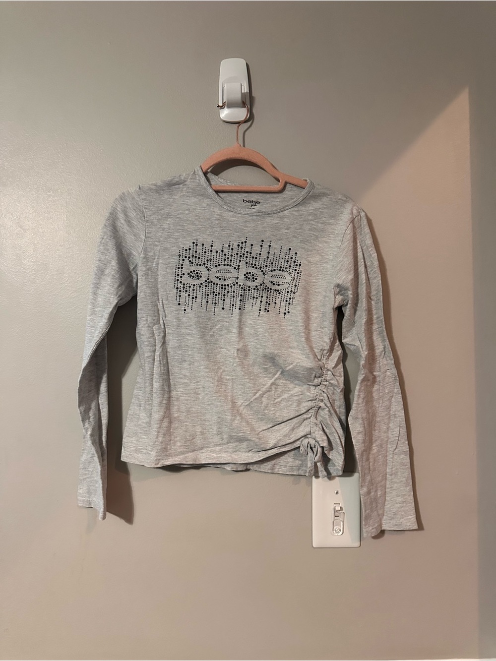 Bebe Girls Long Sleeve Shirt size 14/16 but fits like 10/12